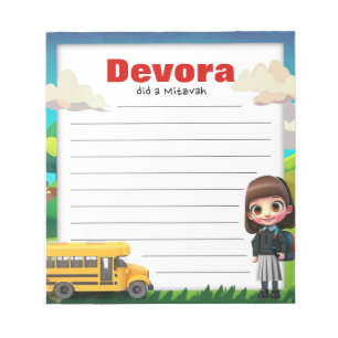 School girl Mitzva note