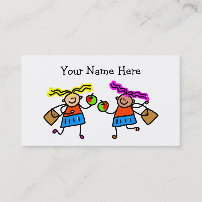School Girls Business Card (Front)