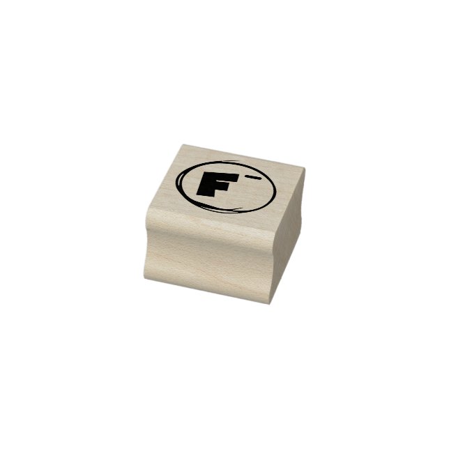 SCHOOL GRADING F MINUS RUBBER STAMP (Stamp)