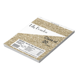 School Graduation Candy Bar Wrapper Party Favour Notepad
