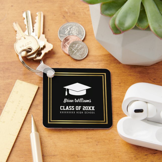 School Graduation Student Name Key Ring (Desk)