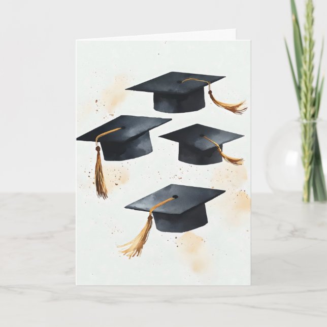 School Graduations Simple Cap Holiday Card (Front)