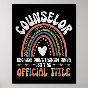 School Guidance Counsellor Therapist Education Men Poster