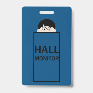 School Hall Monitor ID Badge