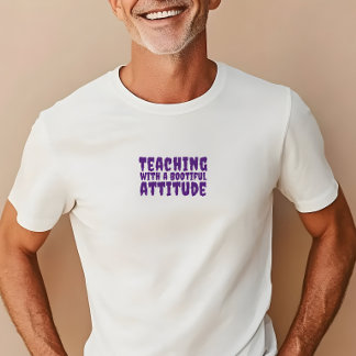 School halloween ironic teacher purple typography T-Shirt