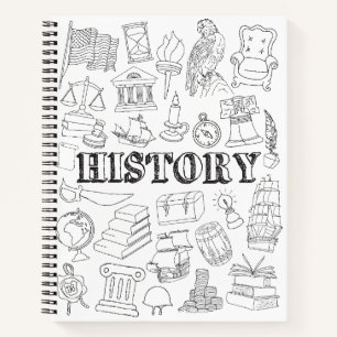 School History Teacher Doodle History Art Colourin Notebook