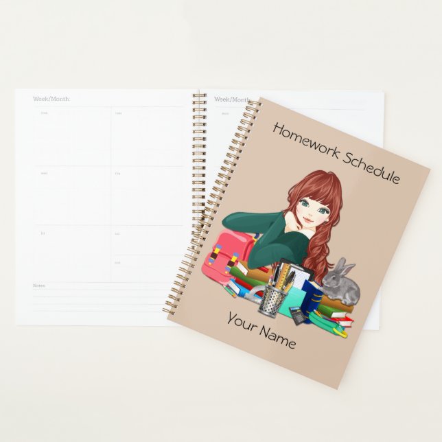 School Homework Weekly   Planner (Display)
