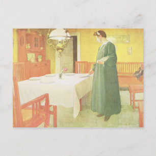 School Household, Dining Room Scene, pub. in 'Lass Postcard