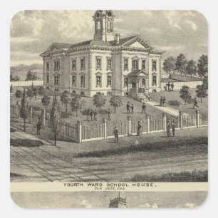 School houses, San Jose, California Square Sticker