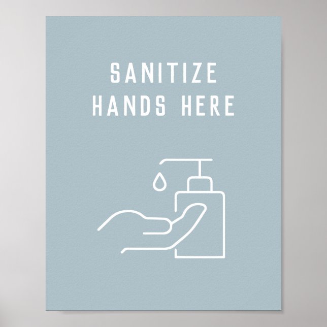 School Hygiene Sanitize Your Hands Here Poster (Front)