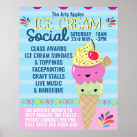 school ice cream social Flyer Summer Break