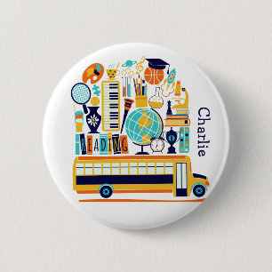 School Illustrations custom name button