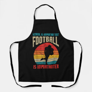 School Important American Football Importanter Fun Apron