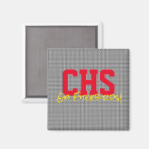 School INITIALS Sports Team NAME Fan Fun Magnet