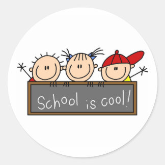 School is Cool Classic Round Sticker