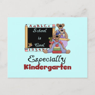 School is Cool Especially Kindergarten Postcard