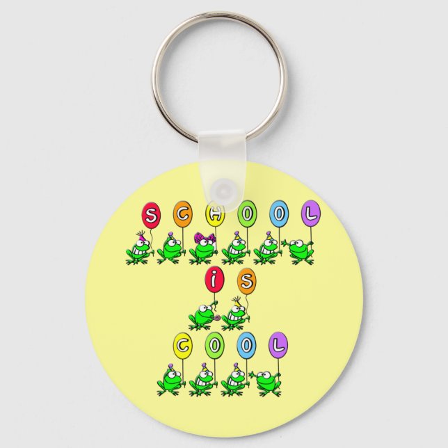 School is Cool - Frogs Key Ring (Front)