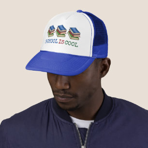 School Is Cool Library Books Reading Teacher Trucker Hat
