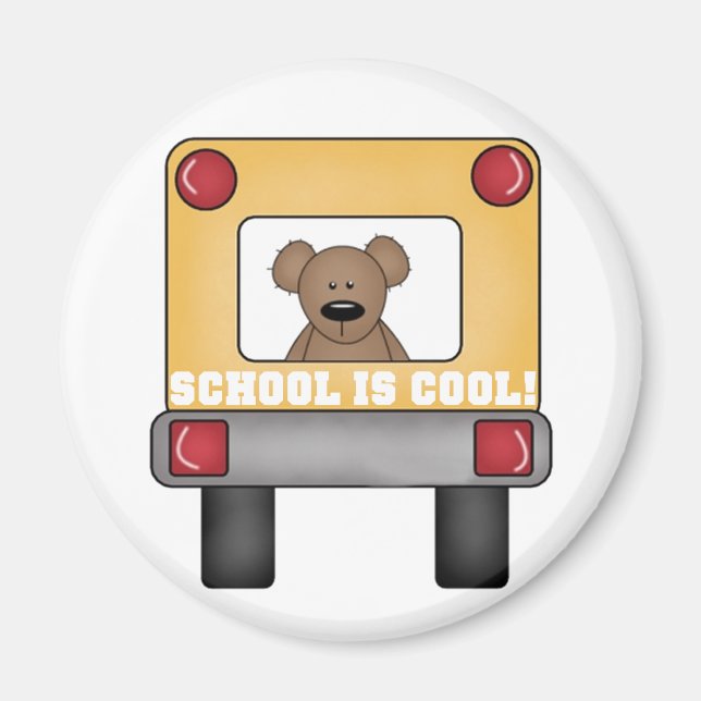 School is Cool School Bus Magnet (Front)