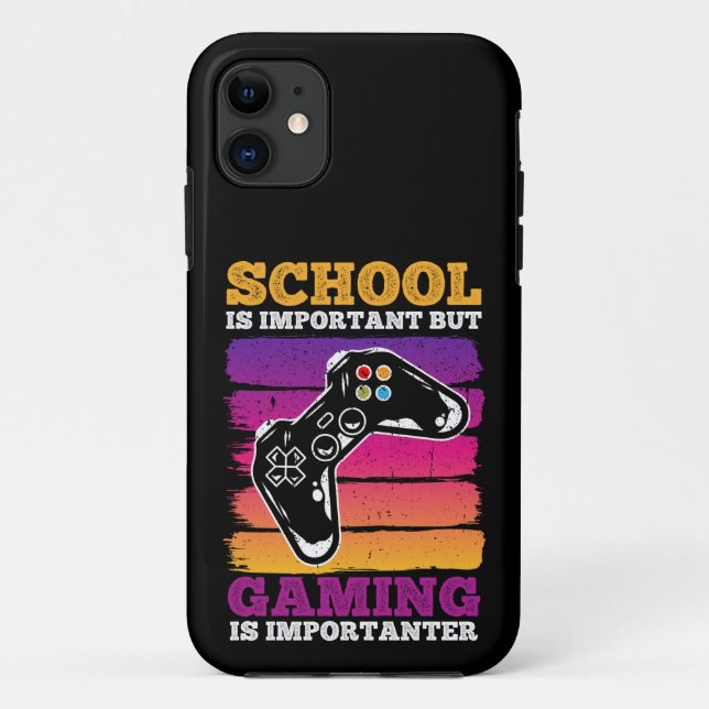 School Is Important But Gaming Is Importanter Case-Mate iPhone Case (Back)