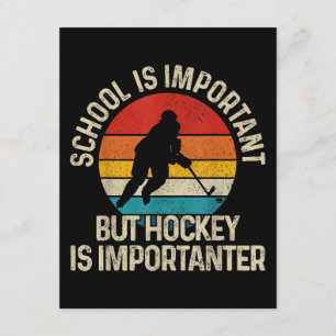 School Is Important But Hockey Is Importanter Funn Enclosure Card