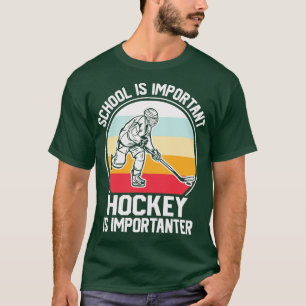 School is Important Hockey is Importanter Retro Vi T-Shirt