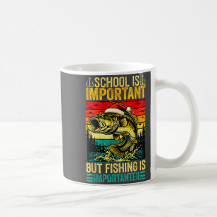 School Is Imrtant But Fishing Funny Christmas Fish Coffee Mug