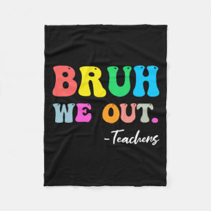 School is Out for Summer Retro Sungles Vacation Fleece Blanket