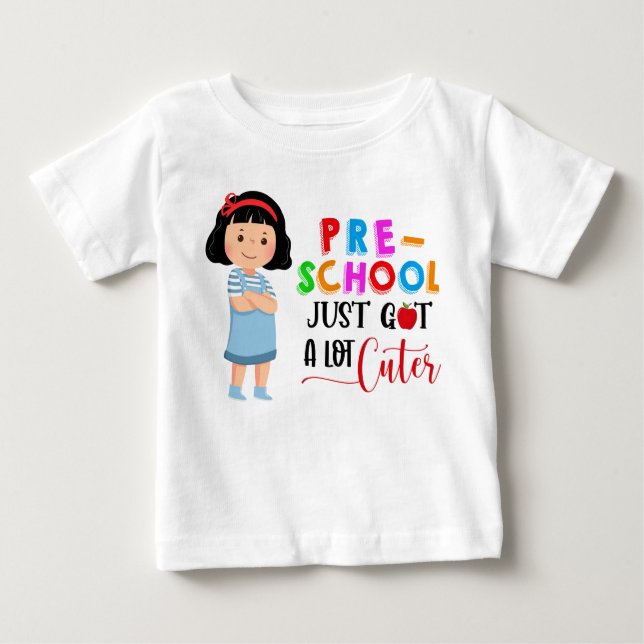 School Just Got A Lot Cuter - Personalised Shirt (Front)