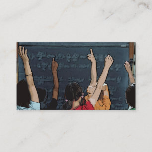 School Kids Teacher Business Cards