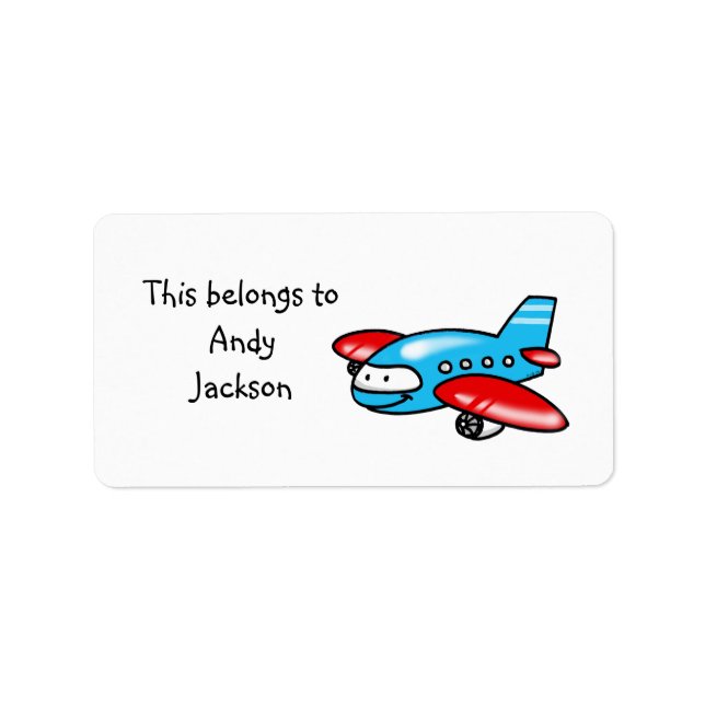 School Labels ( aeroplane ) (Front)