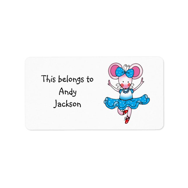 School Labels ( ballerina ) (Front)