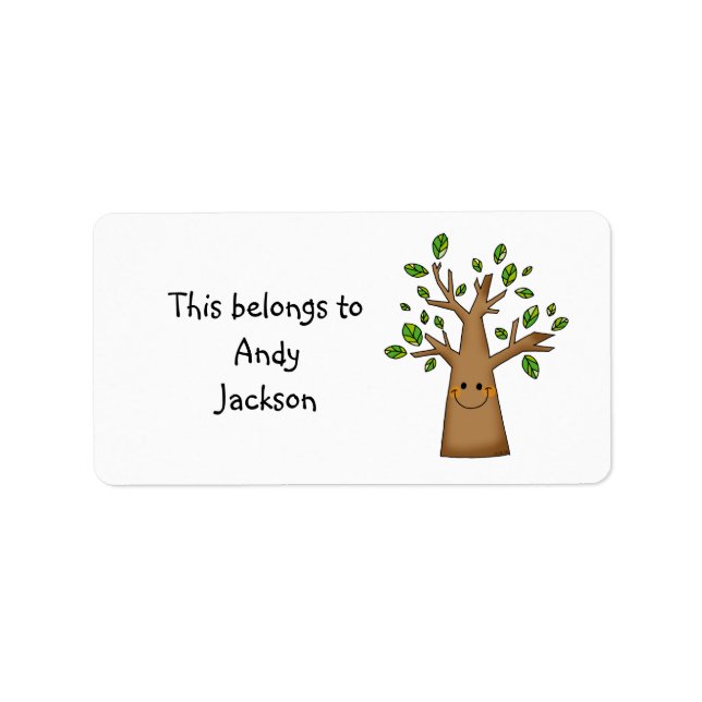 School Labels ( cute tree ) (Front)