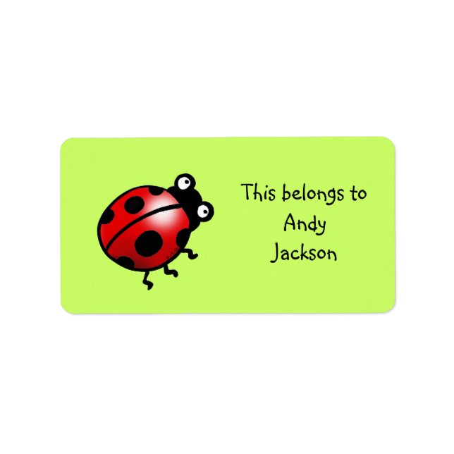 School Labels ( ladybug ) (Front)