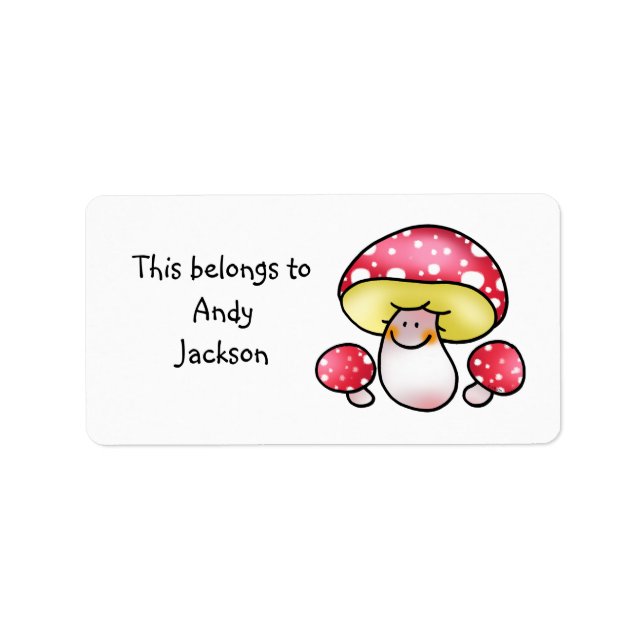 School Labels ( mushrooms ) (Front)