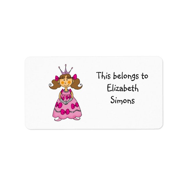 School Labels (princess) (Front)