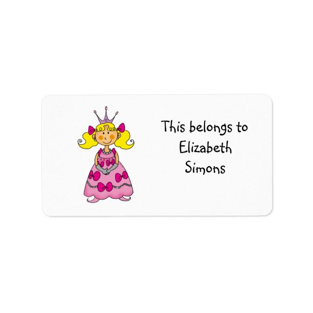 School Labels (princess) (Front)