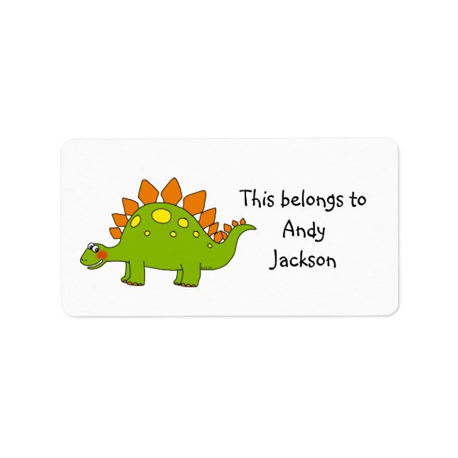 School Labels ( stegosaurus ) (Front)