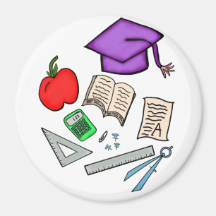 school Large, 3 Inch Circle Magnet
