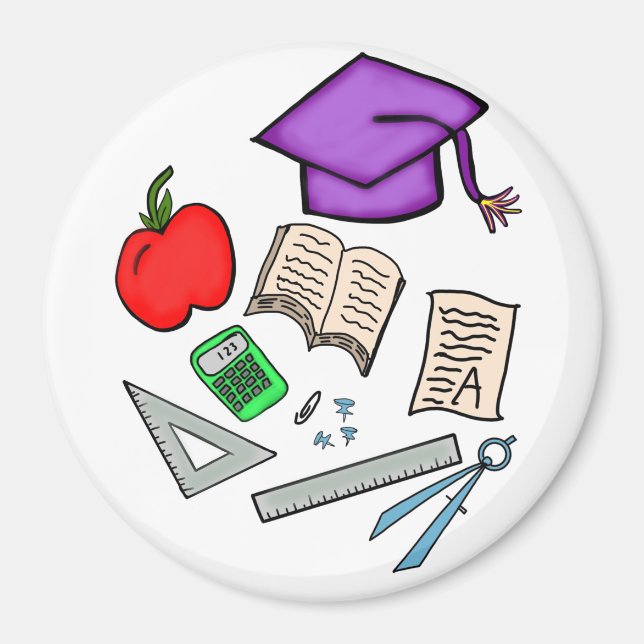 school Large, 3 Inch Circle Magnet (Front)