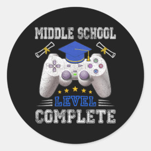 School Level Complete Cl Of 2024 Graduation Classic Round Sticker