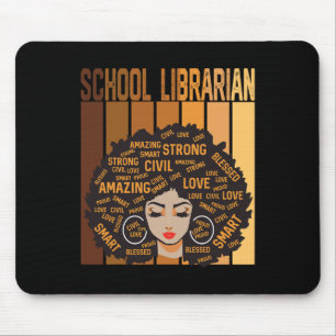 School Librarian African American Women Black Hist Mouse Pad