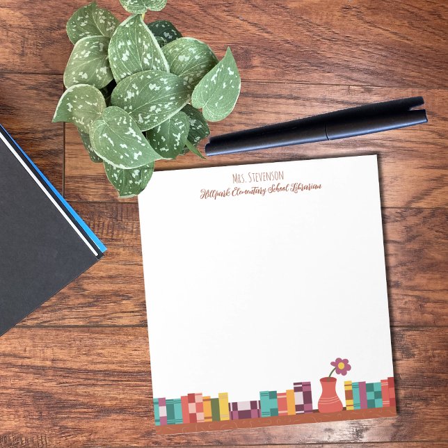 School Librarian Bookshelf Notepad (Creator Uploaded)