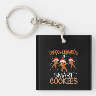 School Librarian Mart Cookies Christmas Gift Key Ring