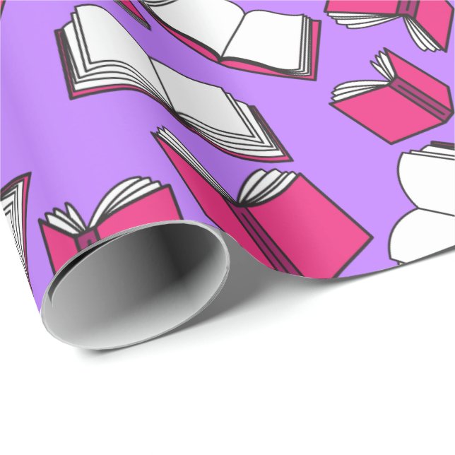 School Librarian Teacher and Bookworm Library Book Wrapping Paper (Roll Corner)