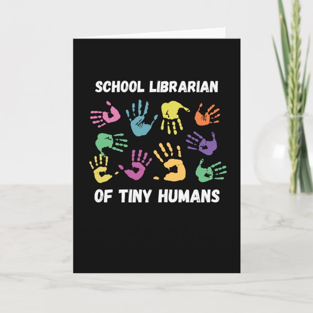 School Library Funny Gift For Librarian Card (Front)