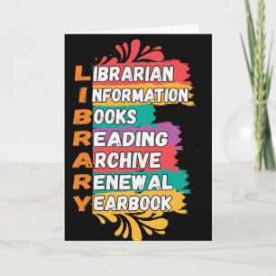 School Library Funny Gift For Librarian Card