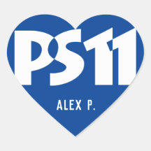 School Logo Personalised Name Heart