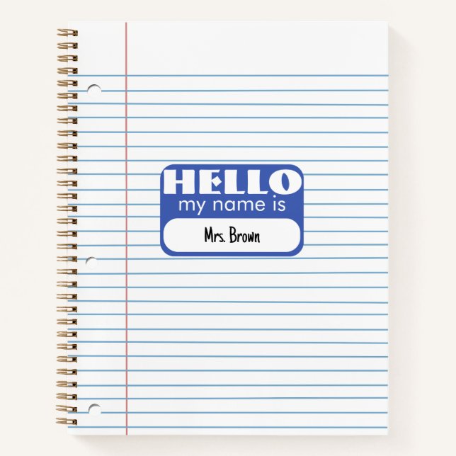 School loose leaf paper notebook (Front)
