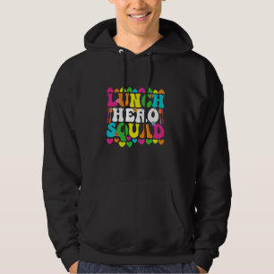 School Lunch Hero Squad Funny Cafeteria Workers Wo Hoodie